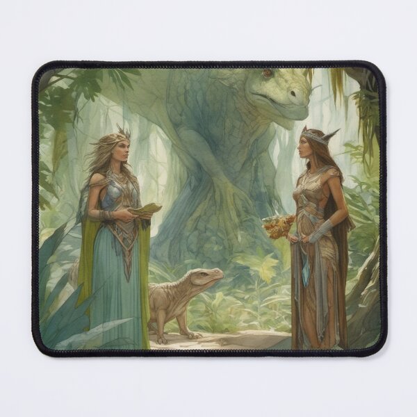 Item preview, Female Magical Druids Communing with Nature designed and sold by ArtbyAdrian.