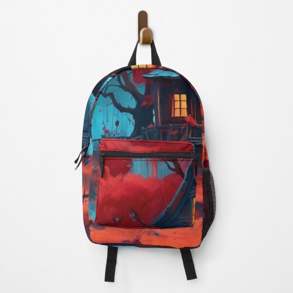 Item preview, Crimson Enchantment: Fairytale Lodge Landscape in Surrealistic Horror Style designed and sold by Brand Uno Studio.