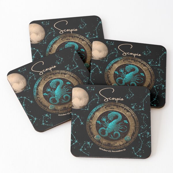 Item preview, Scorpio Zodiac Sign Horoscope with its Ruling Planet Pluto designed and sold by ieluxury.