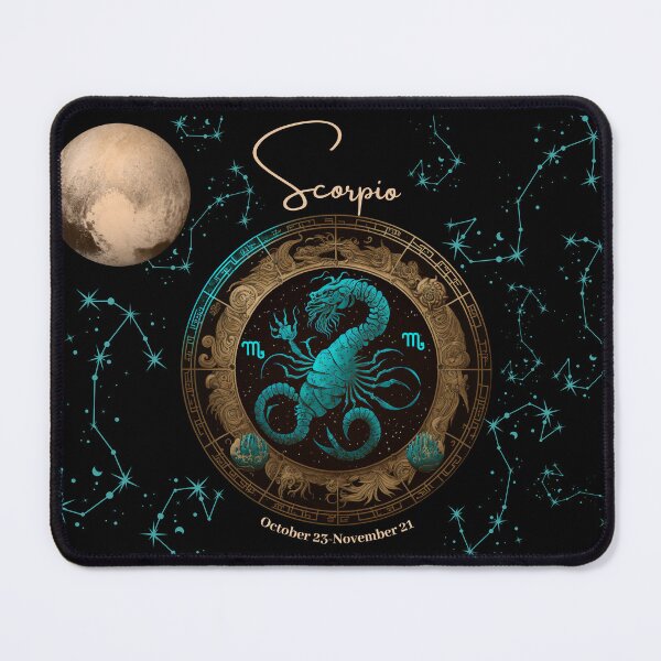 Item preview, Scorpio Zodiac Sign Horoscope with its Ruling Planet Pluto designed and sold by ieluxury.