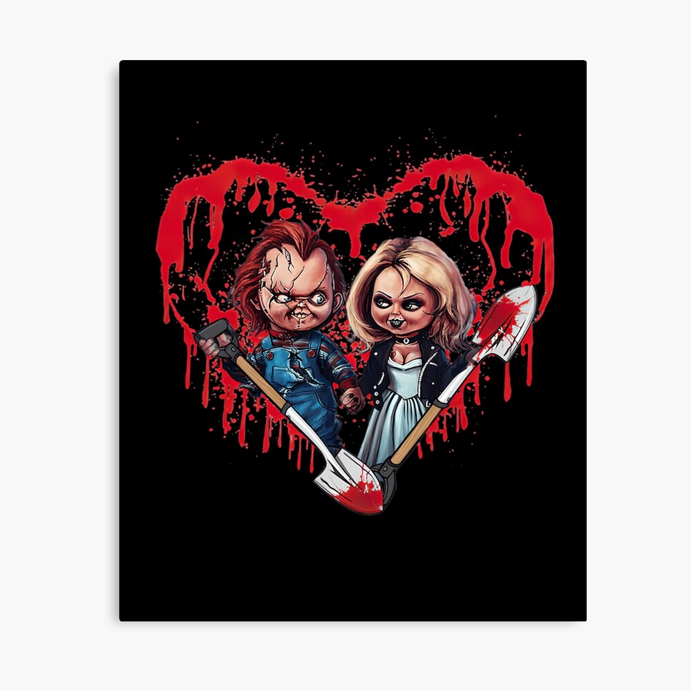 Bloody Heart Bride of Chucky and Tiffany Halloween Relaxed Fit 	 Photographic Print