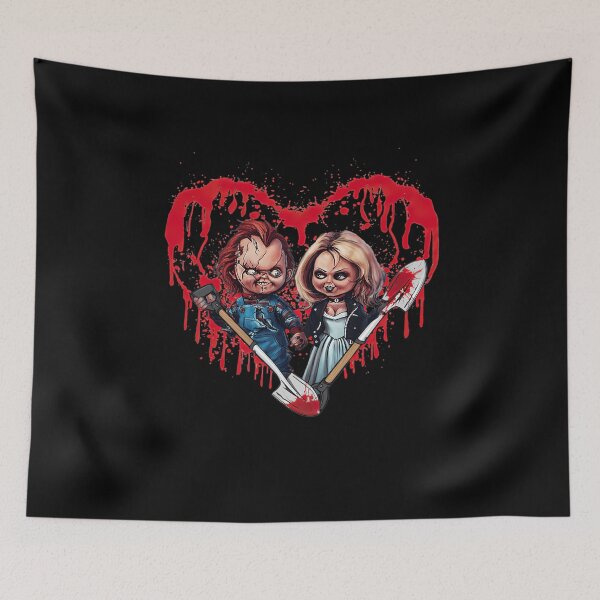 Item preview, Bloody Heart Bride of Chucky and Tiffany Halloween Relaxed Fit 	 designed and sold by kyzocdmzpy35.