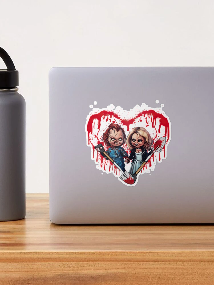 Bloody Heart Bride of Chucky and Tiffany Halloween Relaxed Fit  Sticker  for Sale by kyzocdmzpy35