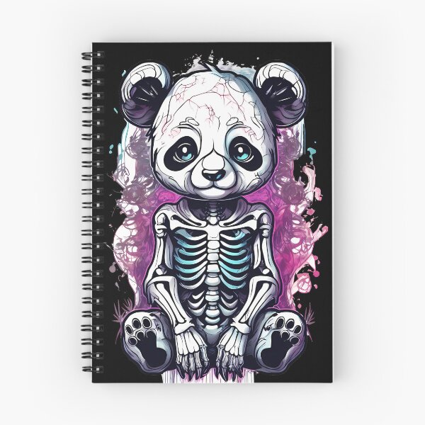 Item preview, Charming Yet Disturbing Panda Skeleton in Floral Scene designed and sold by Mechanical-Artt.
