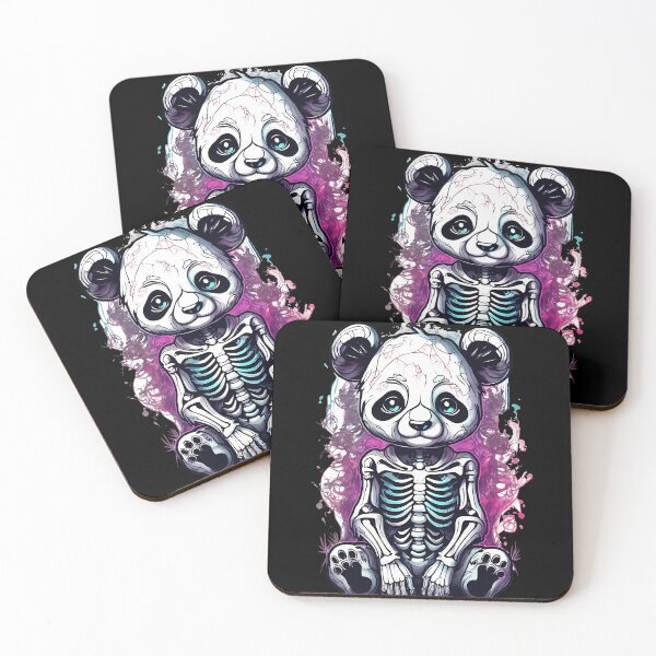Item preview, Charming Yet Disturbing Panda Skeleton in Floral Scene designed and sold by Mechanical-Artt.