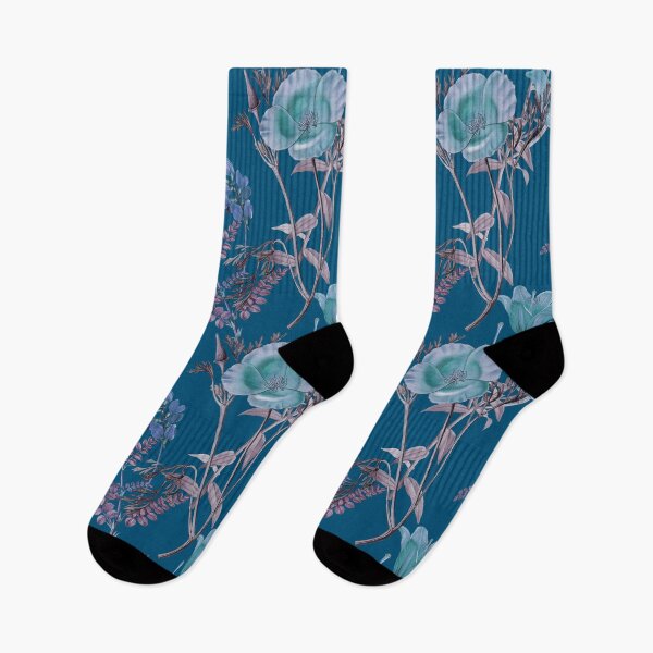 Item preview, Blue Purplish Flowers Pattern designed and sold by OwnDesignOnline.