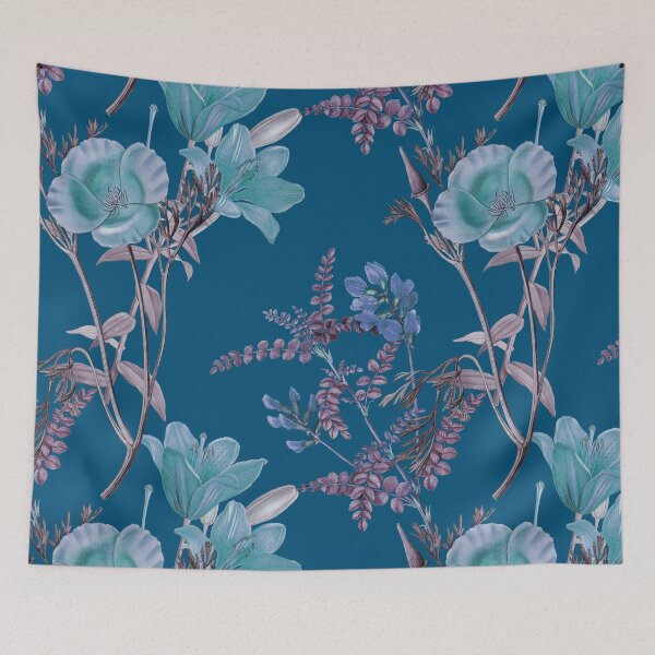 Item preview, Blue Purplish Flowers Pattern designed and sold by OwnDesignOnline.