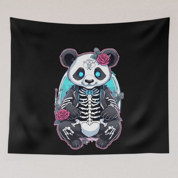 Item preview, Panda Creepypasta in a Hauntingly Beautiful Floral Setting designed and sold by Mechanical-Artt.