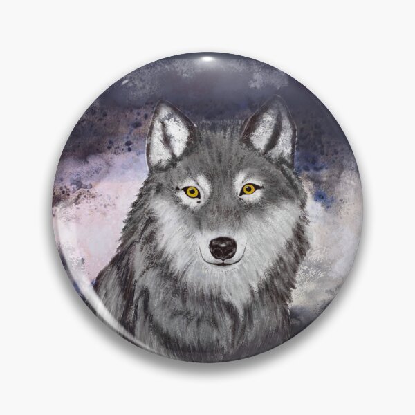 Item preview, Larger wolf in front of a stormy sky designed and sold by Catherine Anicic.