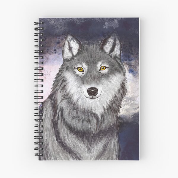Item preview, Larger wolf in front of a stormy sky designed and sold by Catherine Anicic.