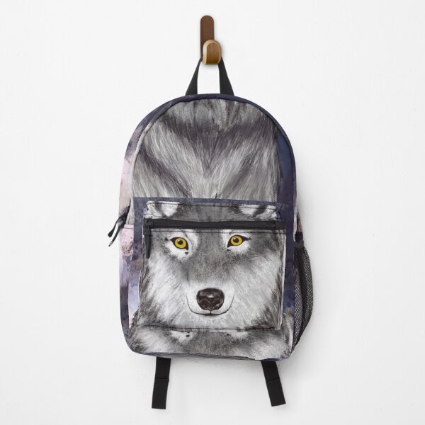 Item preview, Larger wolf in front of a stormy sky designed and sold by Catherine Anicic.