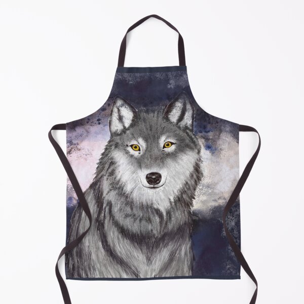Item preview, Larger wolf in front of a stormy sky designed and sold by Catherine Anicic.