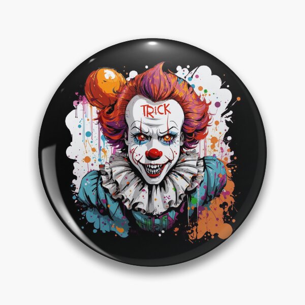 Aperçu de l'œuvre Trick or Treat Halloween Terror Clown Design créée et vendue par SparkleBrush.