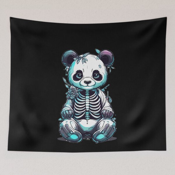 Item preview, Haunting Panda Creepypasta in a Dreamy Flower Scene designed and sold by Mechanical-Artt.