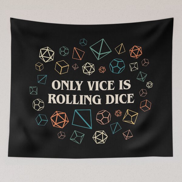 Item preview, Funny Only Vice Is Rolling Dice Tabletop RPG designed and sold by pixeptional.