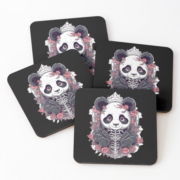 Item preview, Playful Yet Spooky Panda Creepypasta with Florals designed and sold by Mechanical-Artt.