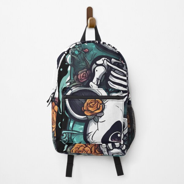 Item preview, Mysterious Panda Skeleton in a Field of Dark Florals designed and sold by Mechanical-Artt.