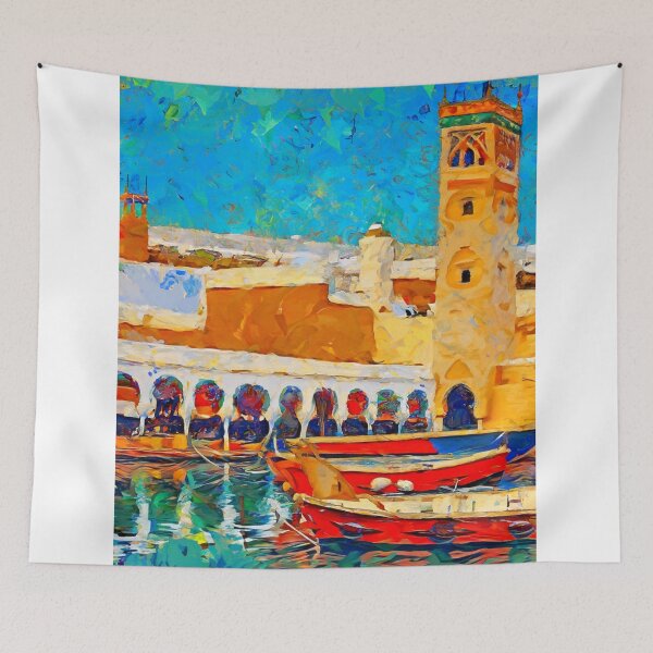 Item preview, A coastal town in Morocco designed and sold by safasenart.