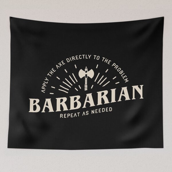 Item preview, Barbarian Apply the Axe Funny Tabletop RPG designed and sold by pixeptional.