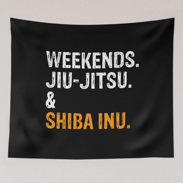 Item preview, Weekends Jiu-Jitsu and Shiba Inu BJJ Gift designed and sold by Guarddogdrive.