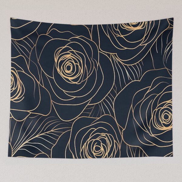 Item preview, black with light pink rose outline designed and sold by spitfirehart.