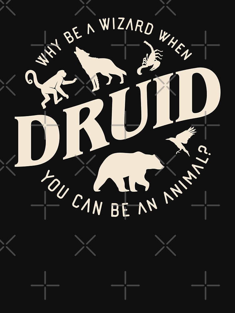 Classic Art Animal Dungeons Gaming Druid Finding More Ways T-Shirt