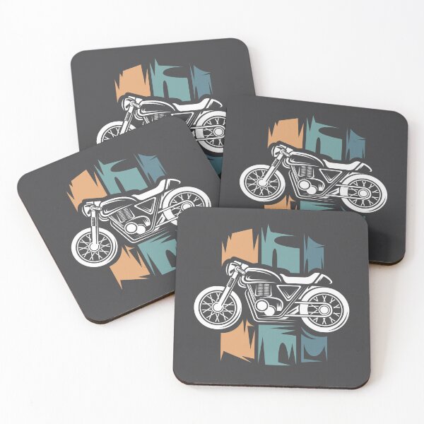 Item preview, Workshop garage caferacer icon motorcycle retro vintage colors moped custom canvas poster designed and sold by AndreMi.