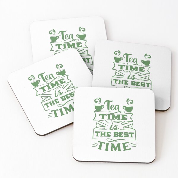 Item preview, tea time is the best time - Sip and Savor /green/ designed and sold by EmeraldeaArt.