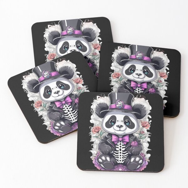 Item preview, Hauntingly Beautiful Panda Skeleton in a Floral Setting designed and sold by Mechanical-Artt.