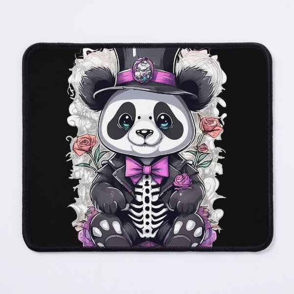 Item preview, Hauntingly Beautiful Panda Skeleton in a Floral Setting designed and sold by Mechanical-Artt.