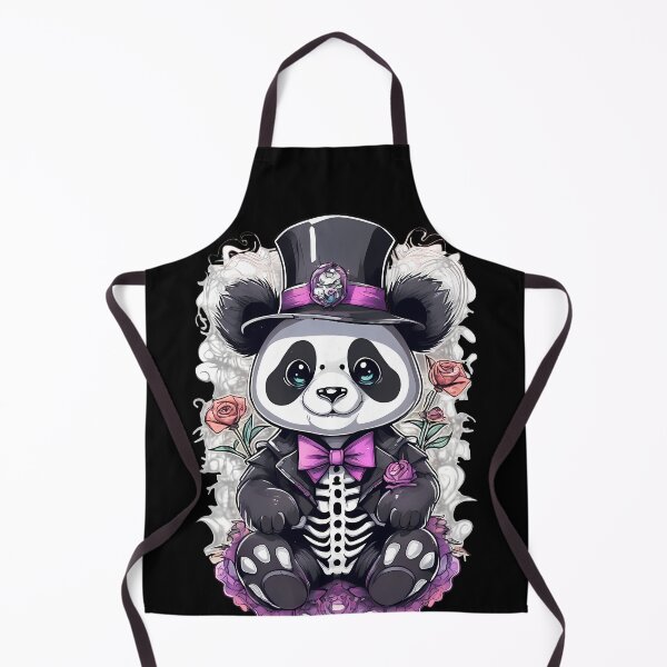 Item preview, Hauntingly Beautiful Panda Skeleton in a Floral Setting designed and sold by Mechanical-Artt.