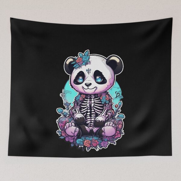 Item preview, Playful Yet Eerie Panda Creepypasta in a Floral World designed and sold by Mechanical-Artt.