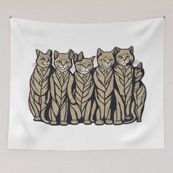Item preview, Classy Feline Attire: Cats in Suits Art Collection designed and sold by FashionRex.