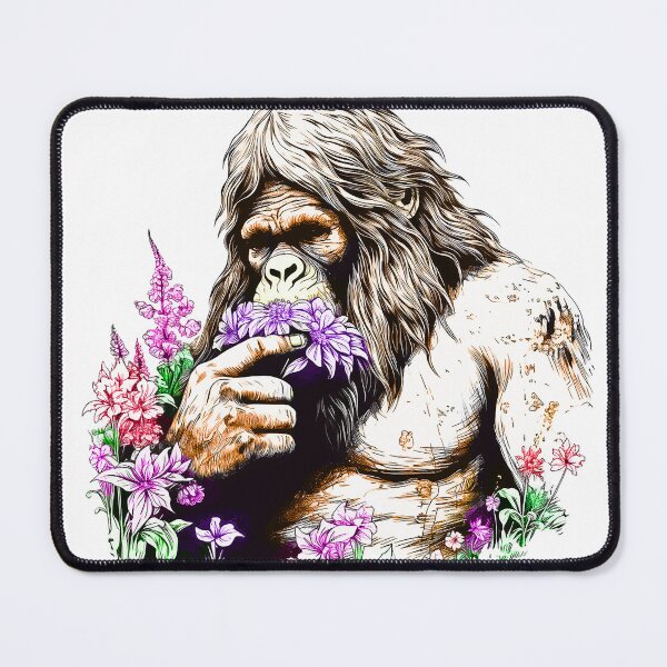 Item preview, Sasquatch Smelling the Flowers designed and sold by robotshane.