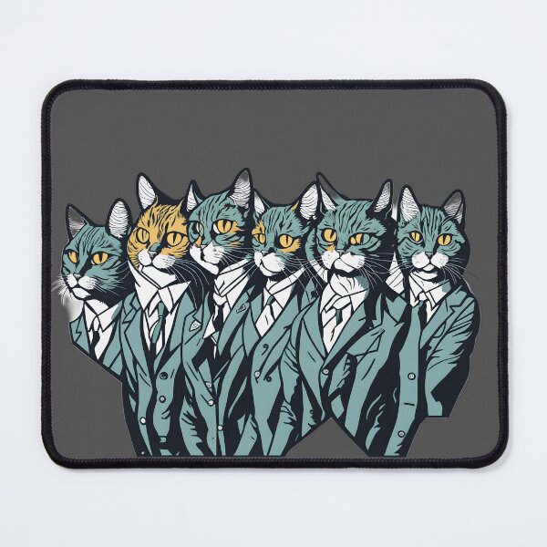 Item preview, Suave Cat Ensembles: Stylish Cats in Suits Art designed and sold by FashionRex.