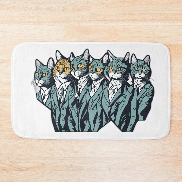 Item preview, Suave Cat Ensembles: Stylish Cats in Suits Art designed and sold by FashionRex.