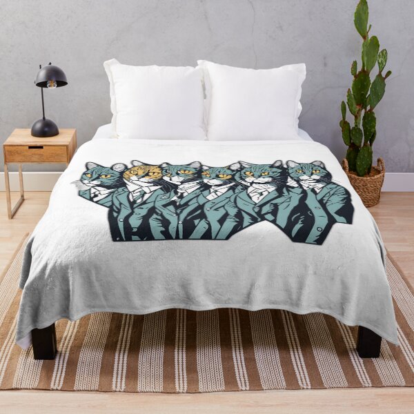 Item preview, Suave Cat Ensembles: Stylish Cats in Suits Art designed and sold by FashionRex.