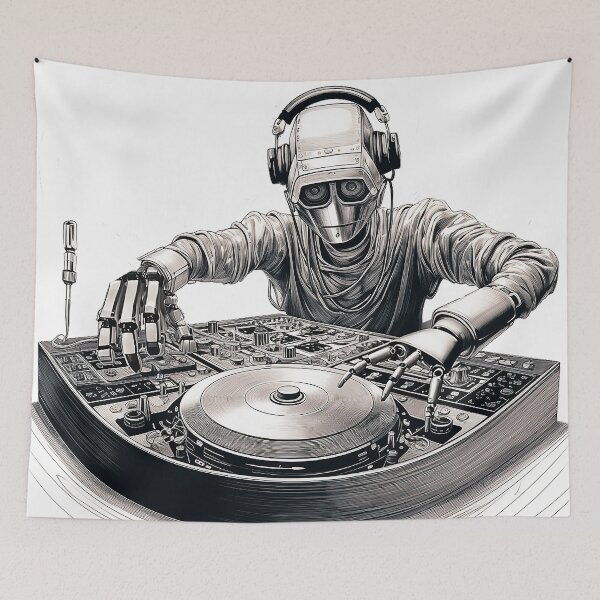 Item preview, DJ Robot Dub designed and sold by robotshane.