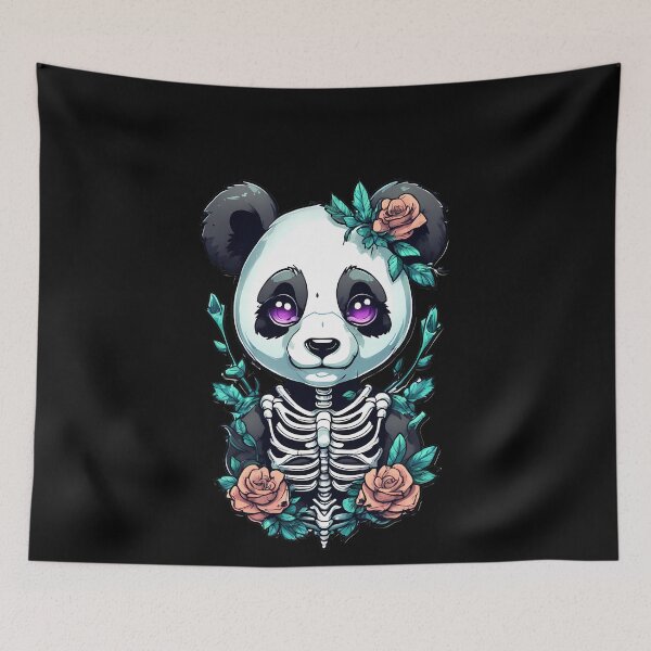 Item preview, Charming Panda Creepypasta amidst Enchanted Florals designed and sold by Mechanical-Artt.
