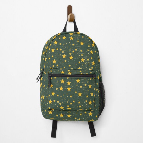 Aperçu de l'œuvre Motif étoiles grange sur fond vert olive créée et vendue par Victoria Riabov.