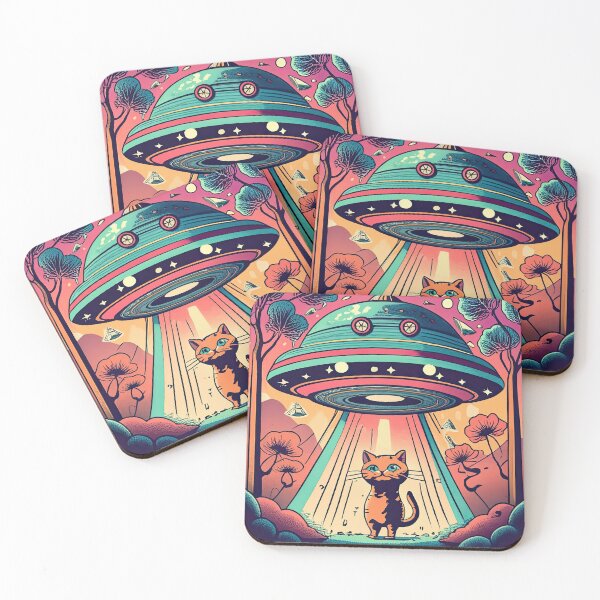 Item preview, Cat Abducted By Alien Janpanese Vintage Era designed and sold by Puristock.