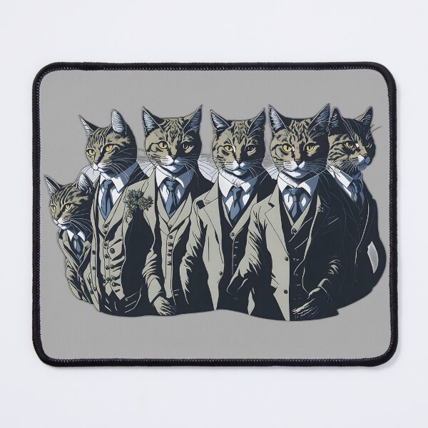 Item preview, Suave Feline Attire: Cats in Suits Art Collection designed and sold by FashionRex.