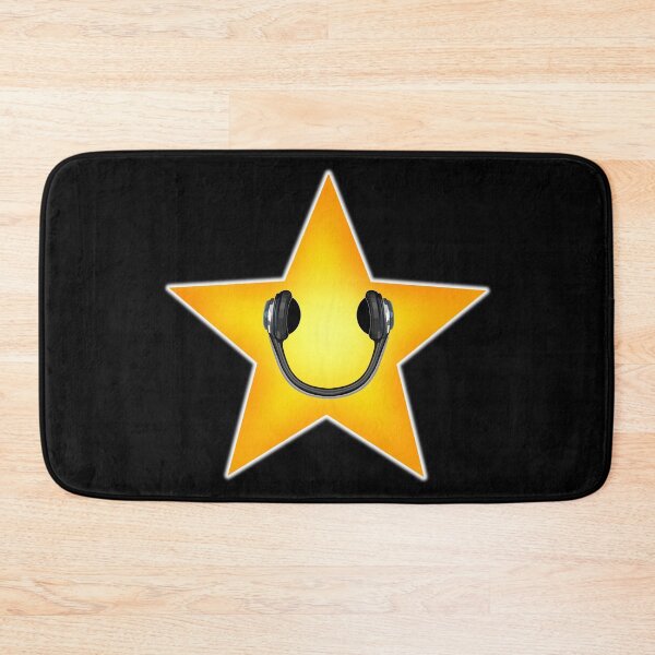 Item preview, Yellow Music Star with Headphones Smile designed and sold by Deborah Camp.