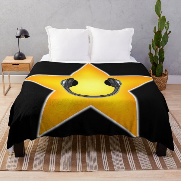 Item preview, Yellow Music Star with Headphones Smile designed and sold by Deborah Camp.