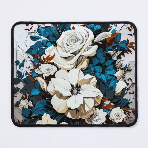 Item preview, Blue Floral Mural designed and sold by SteadyRolling.