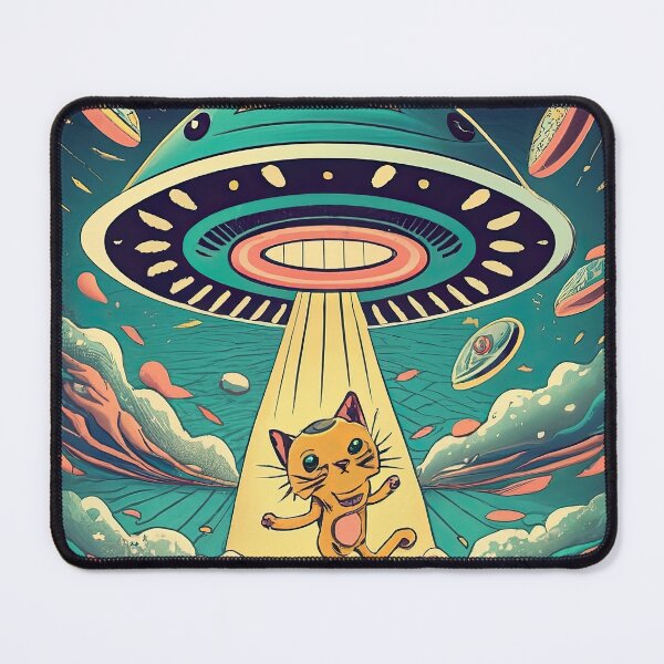 Item preview, Alien Abducting Cat Vintage Cool Design designed and sold by Puristock.