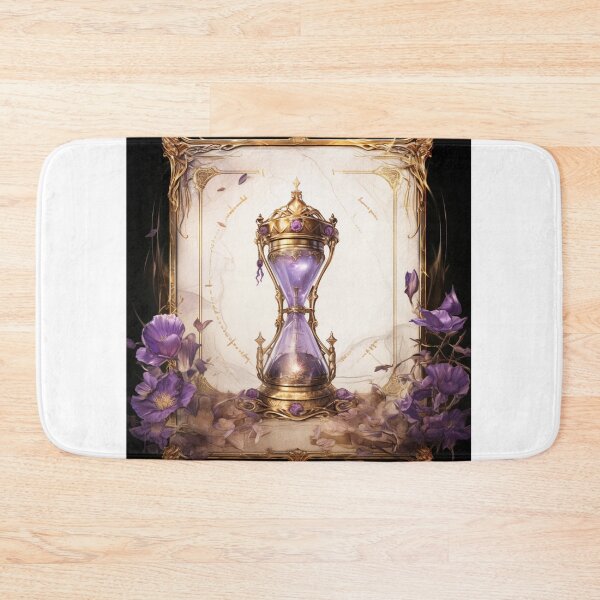 Item preview, a sparkling Hourglass in front of an old Grimoire designed and sold by Marie Colençon.