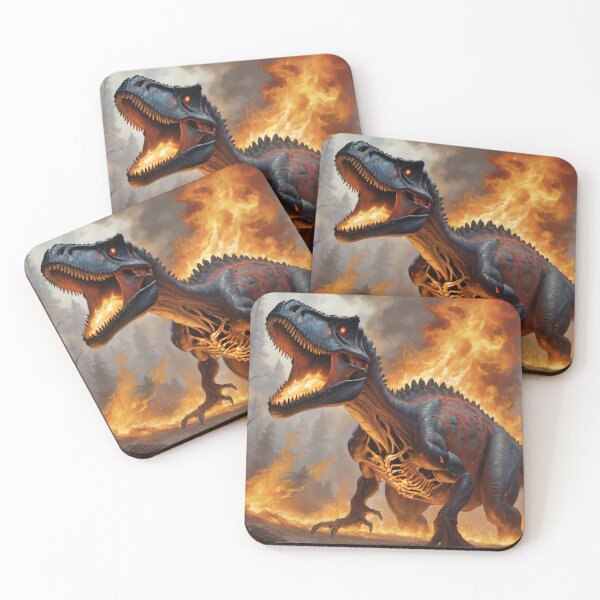 Item preview, Undead Dinosaur in a Land of Fire designed and sold by Synthartik.
