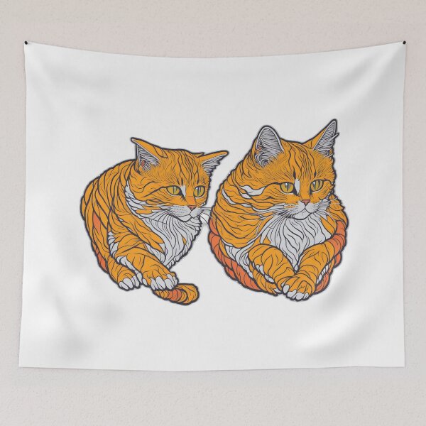 Item preview, Adorable Cat Blush: Whimsical Feline Art Collection designed and sold by FashionRex.