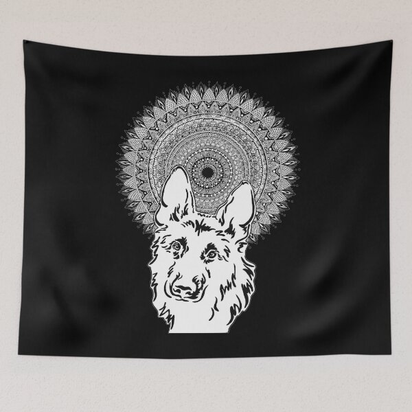 Item preview, Mandala Power Animals German Shepherd Motif Mandala Totem Animals designed and sold by AnnaMDesign.